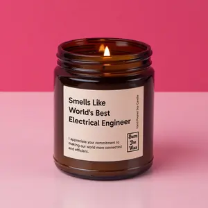 Smells Like World's Best Electrical Engineer Soy Candle Electrical Engineer Gift, Gift for Electrical Engineer, Christmas Gift