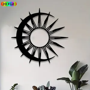 1pc Sunburst Metal Wall Art,Sunburst Statue Mural, Ideal Gift for New Year, Christmas, Sunburst Decor Enthusiasts, Rust-Resistant Metal Wall Decor Wall Sculptures, Perfect for Outdoor Garden Fence & Indoor Living Room Wall Sunburst Art Enthusiasts