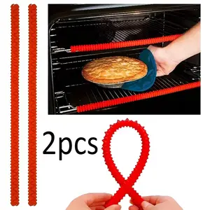 2 Pack Silicone Oven Rack Edge Guard, Heat Resistant 14 Inch, Burn Protection Kitchen Safety Tools for Baking