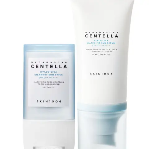 SKIN1004 Hyalu-Cica Sun Duo Set – Silky-Fit Sun Stick + Water-Fit Sun Serum SPF50+ PA++++