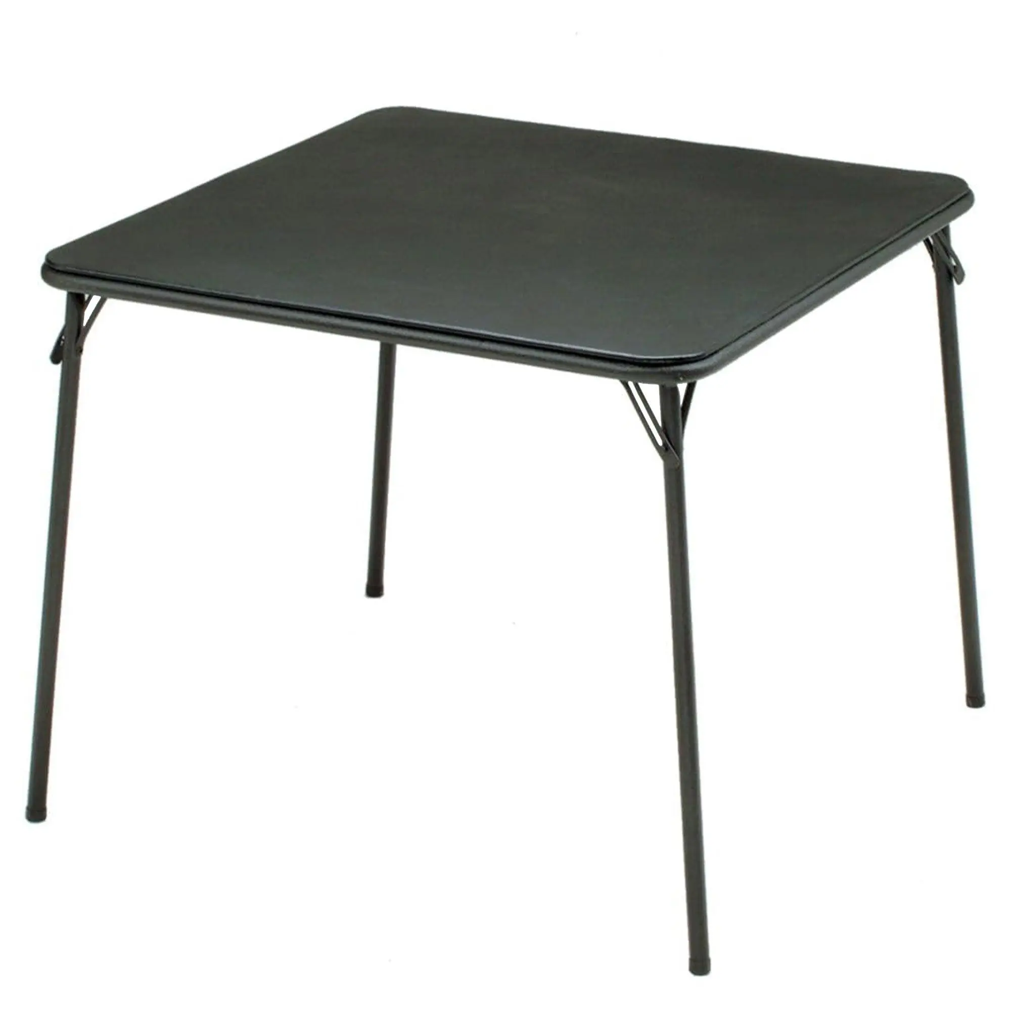 MECO Sudden Comfort 34 x 34 Inch Square Metal Folding Dining Card Table, Black MECO Sudden Comfort 34 x 34 Inch Square Metal Folding Dining Card Table, Black