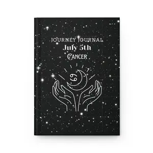 Cosmic Cancer Journey Journal, Astrological Journal, Zodiac Gift, Personalized Journal, Celestial Diary, Starry Night Notebook