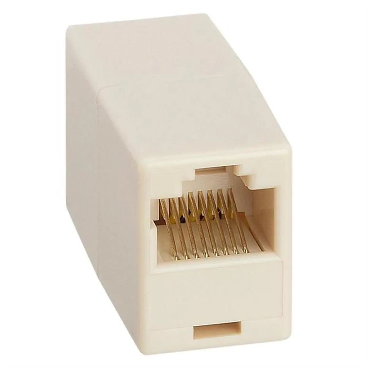 212 MAIN Female-to-Female Inline RJ45 Coupler - 8P8C 8 Pins Jacks Splitter, Beige Reverse Pins, Cat5e Cable Extender That Extends Length of Cables