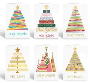 Stonehouse Collection Modern Christmas Cards Set, 12 Cards and Envelopes, Blank Inside – Made in the USA