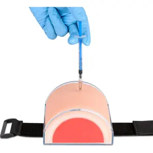 Injection Practice Pad Model with Skin Subcutaneous Tissue and Muscle Layer for Nurse and Medical Student Training Wearable Injection Practice Kit