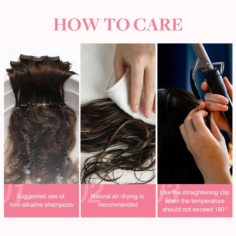 GOOGOO Hair Extensions Clip in Human Hair Natural Straight Easy To Style Soft