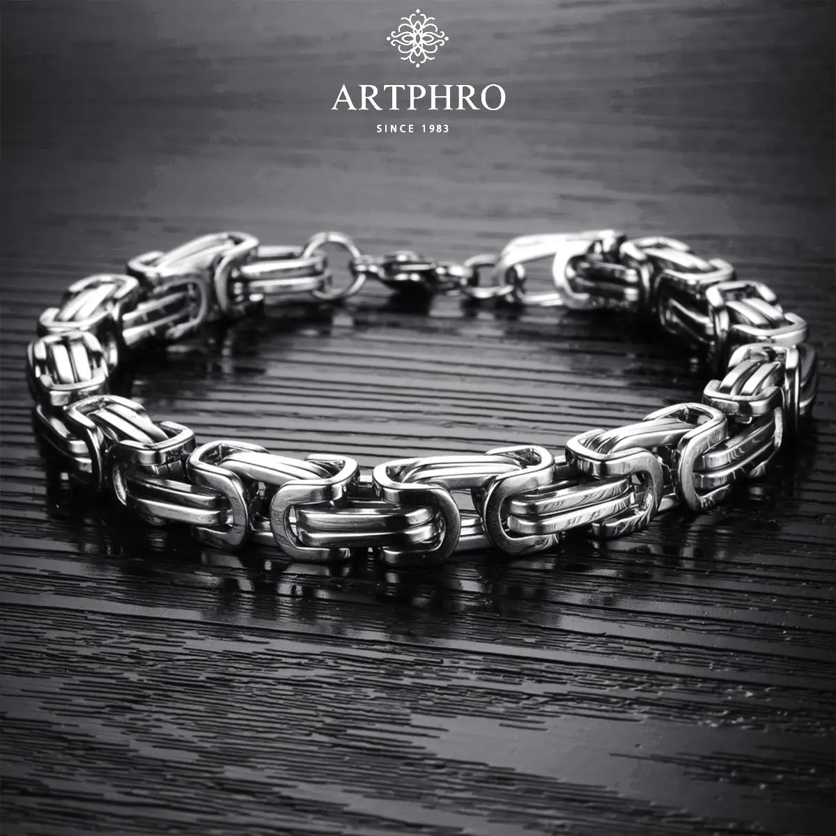 ARTPHRO Men's Link Chain in Titanium Steel, Industrial Style Heavy-Duty Jewelry, 21cm Waterproof Men's Accessories, Great Father's Day Gifts & Mens Gifts