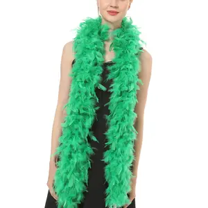 80 Gram, 2 yards Long Chandelle Feather Boa, Great for Party, Wedding, Halloween Costume, Christmas Tree Decoration