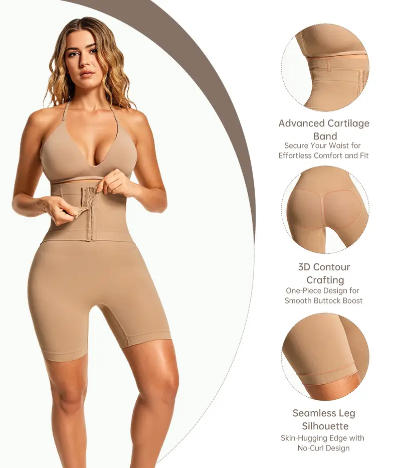 Product Introduction of VVL Holiday Haul Belt Waist Shapewear for Women Tummy Control Butt Lift Seamless Shorts for Easy Bathroom Wear Compression Basic Minimalist Style 4