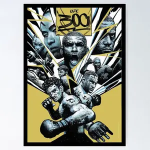 UFC 300 POSTER UNFRAMED  POSTER UNFRAMED