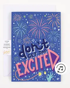 Endless NSFW Moaning Congrats Card with Glitter