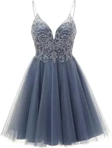 Rjer Tulle Homecoming Dresses 2025 Short Prom Dress Teens Sparkly Party Cocktail Gowns Rjer