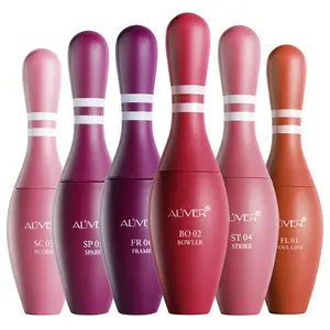 Aliver Lip Tint Stain Mini Liquid Lipstick,6 Color Lip Gloss Moisturizing Natural Lip Tint, Multi-Use Lip and Cheek Tint, Non-Stick Cup, Lightweight, Long-Lasting