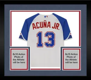 Framed Ronald Acuna Jr. Atlanta Braves Autographed White Nike City Connect Replica Jersey - Fanatics Authentic Certified