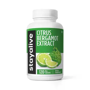STAY ALIVE Citrus Bergamot Capsules, 30:1 Super Extract with 50% Polyphenolic Flavanones, 1000mg per Serving, 120 Vegan, Non-GMO & Gluten-Free Pills