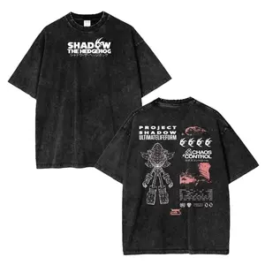 Retro Limited Shadow the Hedgehog Shirt, Sonic The Hedgehog Oversized Cotton Washed Tee, Graphic Tee Shirt, Cartoon Merch, Casual Comfort Fabric Fit ILI TIJ