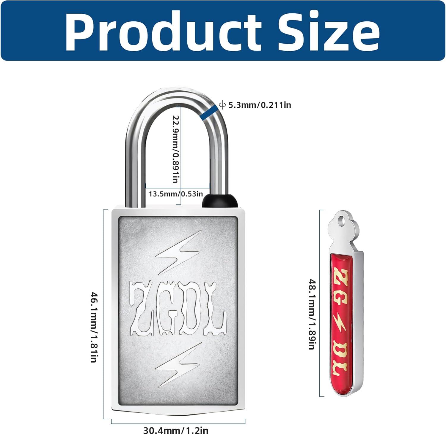 Keyless Hole Magnetic Padlock， 30mm Outdoor Weatherproof Lock， Waterproof Rust Proof Anti-Pry Combination Lock for Gates， Sheds， Toolbox， Fence， Cabinets & Storage