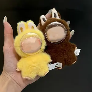 Labubu Dolls Accessories Decorations, Transparent Mini Protective Mask + Hanging Rope, Easy Installation, Perfect for Christmas & Festive Parties