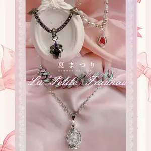 Madoka Inspired Handmade Magical Girl Devil Homura Akemi Homucifer Rhinestone Kyoko Soul Gem Alternative Goth Kawaii Anime Manga Necklace