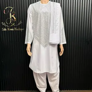 Peran Tumban Afghani clothes for men crystal design, afghani clothing Clothe with Pants and shall