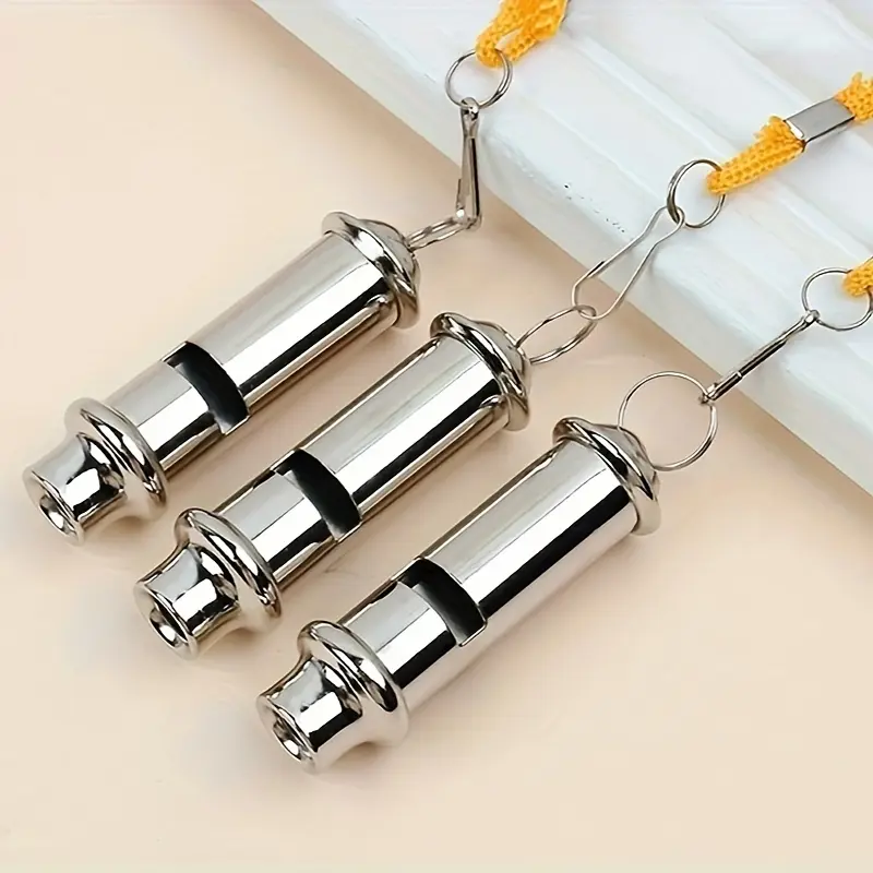3pcs Stainless Steel High-Frequency Training Whistles |   Metal Material for Traffic Control and Outdoor Pet Training Referees