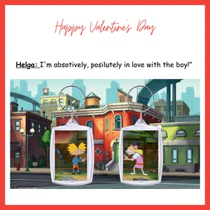 Hey Arnold, Helga and Arnold, friendship Keychains
