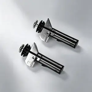 Toilet Tank Expansion Bolt Fixing Kit, Stainless Steel Heavy Duty Toilet Mounting Hardware Screw Set with Rubber Gaskets & Plastic Covers, Adjustable WC Bowl Fastener Accessories for Bathroom Toilet Installation & Old Toilet Replacement Repair