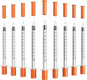 U-100 1ml 30G Syringe 8mm, Multiple Uses Laboratory Accessories, Distribution Measuring Tools, Individually Packaging 20 Pack