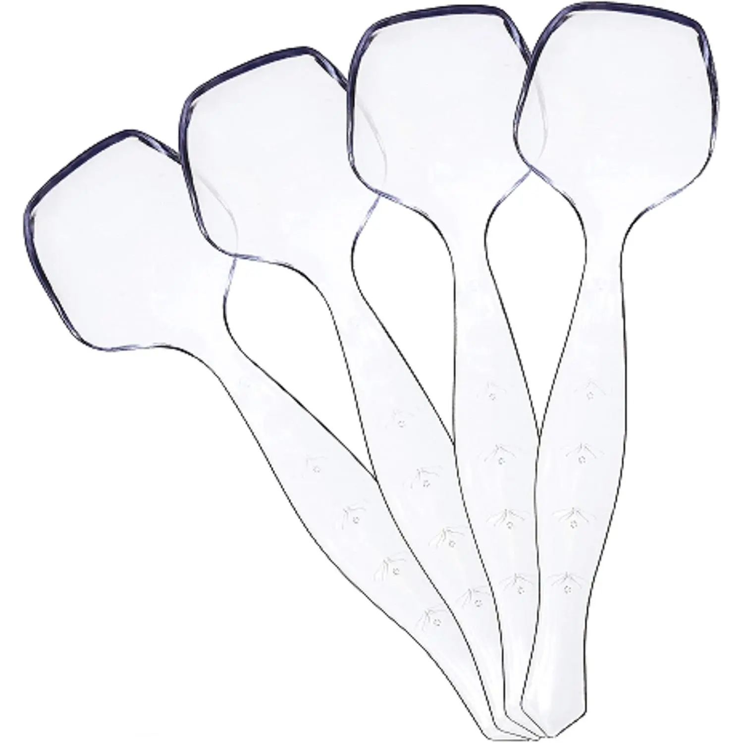 Plasticpro Disposable Plastic Serving Spoons Durable Heavy Duty Premium Serving Utensils Clear Pack of 4