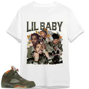 Jordan 5 Olive Unisex Shirt, Shirt To Match Sneaker, 5s Olive Shirt, AJ 5 Olive, Olive 5 Outfit, Olive Jordan 5 Tee, Olive Orange Shirt, Sneaker Tee Unisex