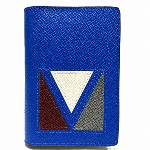 Pre-owned Louis Vuitton Calfskin Small Leather Goods Organizer de Poche Taiga Card Case