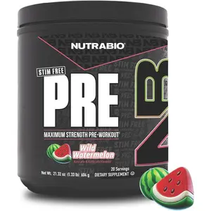 Stim Free Pre Workout for Men New Formula - Laser Focus Extreme Pumps Performance and Endurance - 10g Citrulline Beta Alanine Nitrates Nootropics and Electrolytes - Watermelon Flavor - 20 Servings