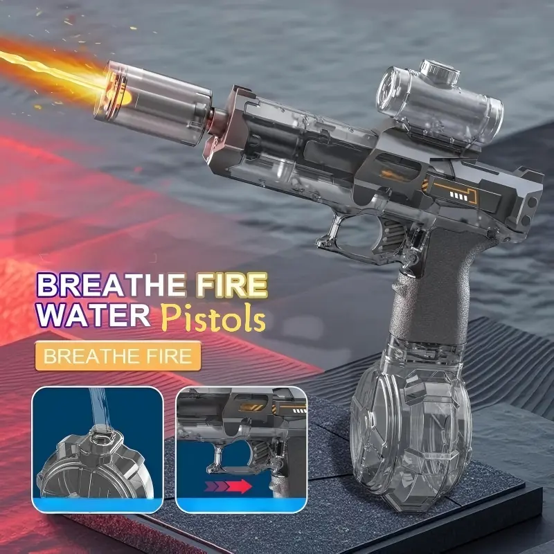 Unisex Kids' LED Light Water Blasters - Bright LED Lights Bath, Pool Squirt Play Water Toy gun party toy outdoorfun summer outdoor beach electric water guntoy vibe effect