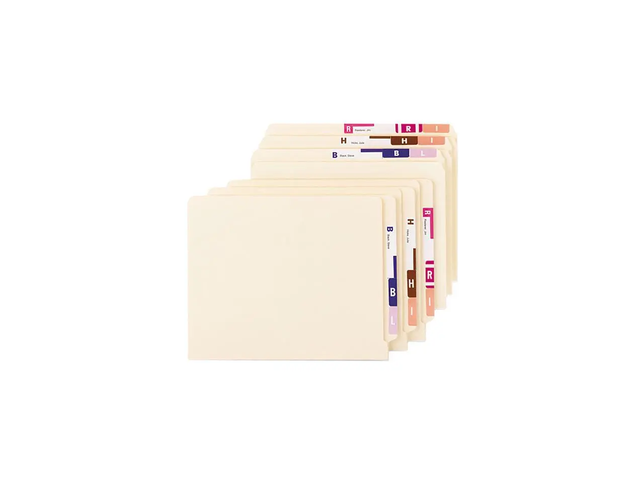 Smead 67170 Alpha-Z Color-Coded Second Letter Labels Starter Set, A-Z, 2200/Box