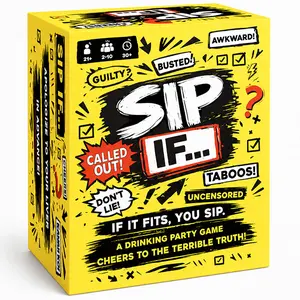 KAWAII KOI Sip If Drinking Game for Adults, 520 Prompts with 10 Blank Cards, Funny Drinking Card Game for Pregame, Game Night, Bachelorette & 21st Birthday