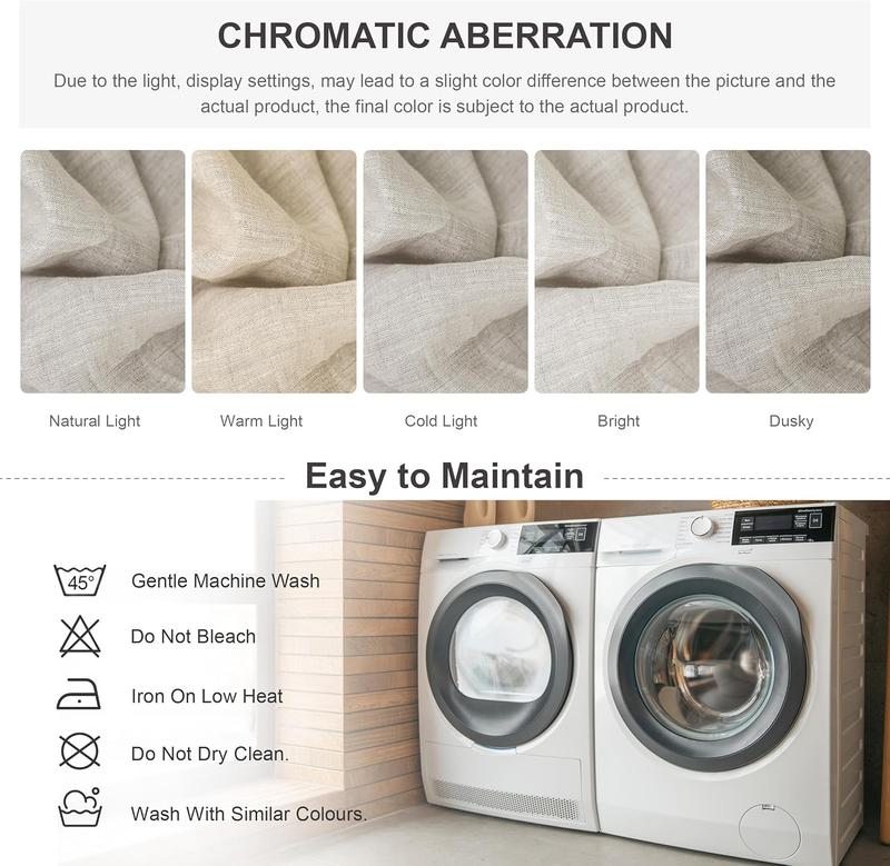 Simple&Opulence 100% Linen Sheets Set, Natural French Linen Bed Sheets, Breathable Soft Durable Bedding Set for All Season