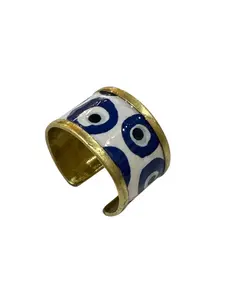 Classic Evil Eye Cigar Band Ring