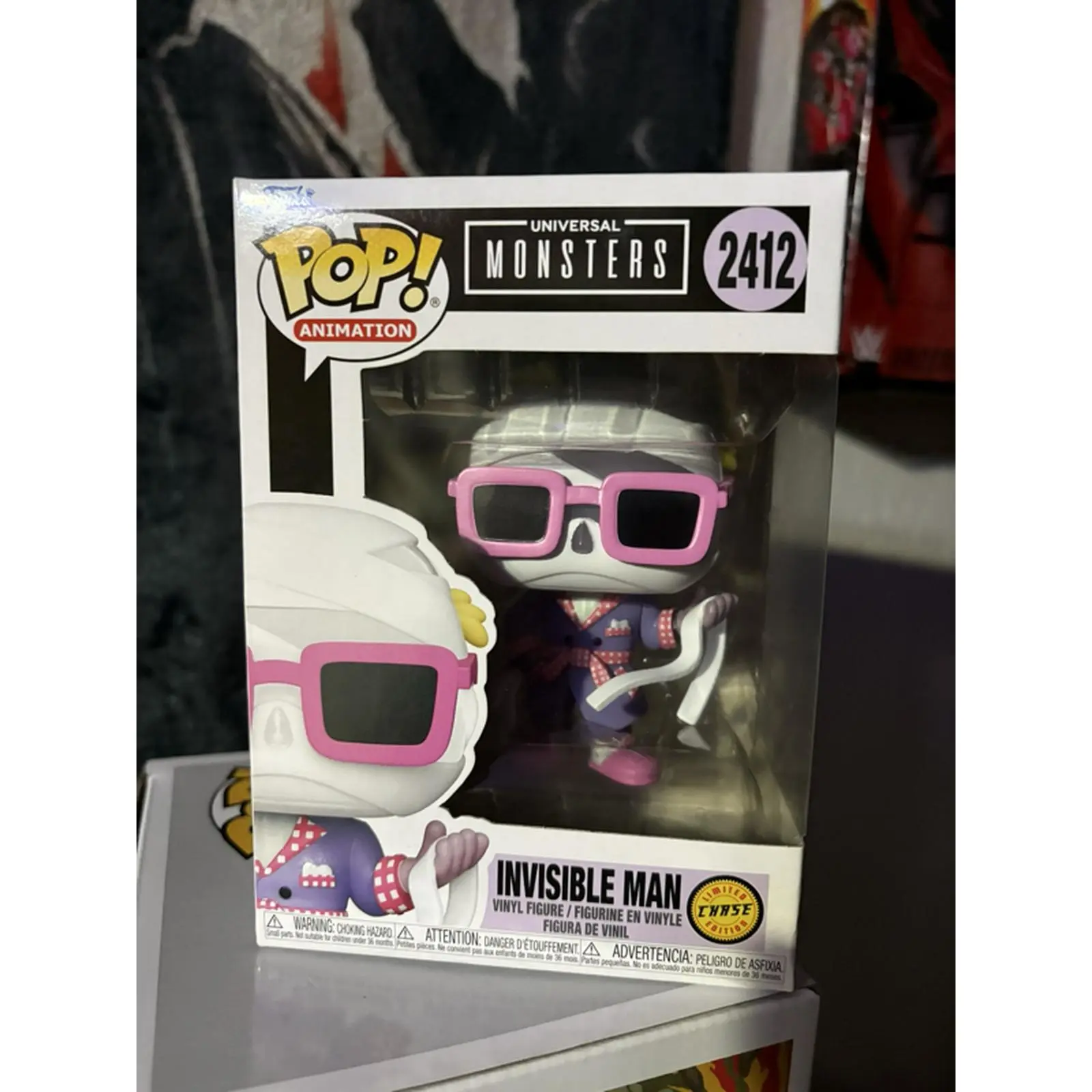 Funko Pop! Animation Universal Monsters Invisible Man Limited Edition Chase 2412 Vinyl Figure