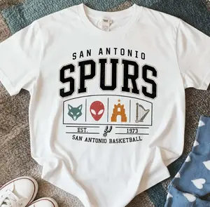 Adult and Youth San Antonio Spurs Shirt, Wem.by Tee, Oversized Basketball Graphic Tee, Spurs Fan Gift, Game Day  Shirt Women Men