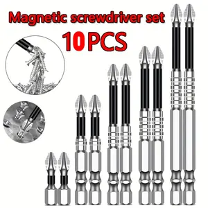 10pcs Impact-resistant and non-slip drill bits,Impact Driver Bit Set,High magnetic screwdriver bits,lmpact Driver Bit Set