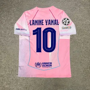 25/26 season pink new jersey fan version Yamal 10 football jersey