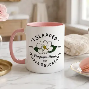 I Slapped Ouiser Boudreaux 2D Embossed 11oz & 15oz Mug, 80s Movie 2D Printing Mug, Mothers Day Gift For Mom/Grandma/Bestie, Unique Novelty Family & Friend Daily Drinkware