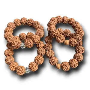 Rudraksha Mala Prayer Bead Bracelets Adjustable
