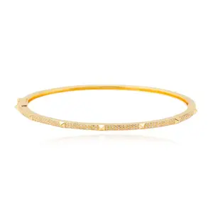 Pave Diamond Spike Bangle - Thin