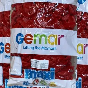 Gemar USA Maxi Bag Solid Red G110-045 12" Balloons 500 Pieces per Package for Events Parties and Decorations Ideal for Various Occasions