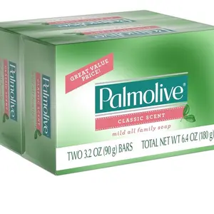 Palmolive Classic Scent Mild All Family Soap Pack of 2. (8 Bar Soap) Skincare Facial Cleansing. Body Care Comfort Scented Aroma Cleanser