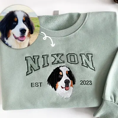 Custom Embroidered Dog Sweatshirt TikTok Shop