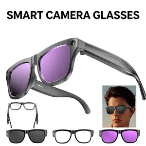 AI Smart Glasses with Camera, Video Recording Glasses with Audio, Music Playback, Wireless Calling, Real-Time Translation, Free APP Control, Object Recognition, Multifunctional Camera Glasses for Men Women