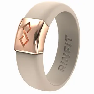 MetalInfinity Collection - Women's Silicone Rings with Metal - Patented Design