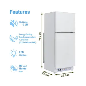 Smad 6.5cuft 2Way Propane Refrigerator freezer LPG Camper Car RV Cooler Offgrid